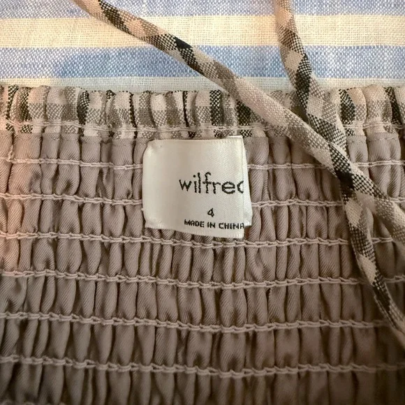 Wilfred New Classic mini dress, brown/tan plaid, 4 - Picture 3 of 3